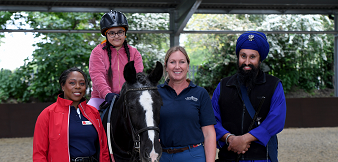 The BHS welcomes members of the Sikh community at Romford-based Eastminster School of Riding