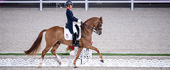 Charlotte Dujardin and Gio set Equestrian Park alight on day two of the Grand Prix
