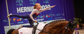 Britain’s vaulters delighted with compulsory round scores at FEI Vaulting World Championships