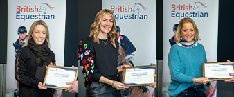 Three equestrian coaches complete their British Equestrian Level 4 Coaching Certificate in 2022