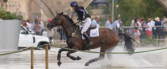 Piggy March and Vanir Kamira hold Burghley lead after cross-country