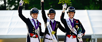 Britain dominates the Grand Prix Freestyle podium, taking two more medals on the final day of the FEI Dressage European Championship 2023