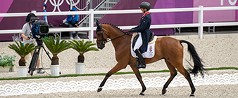 Team GB’s eventing team hold gold medal position after first phase